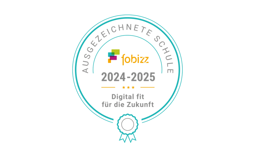 Die Berufsschule 6 & BOS in Augsburg als fobizz Schule 2024/25 für besonderes Engagement in digitaler Bildung ausgezeichnet